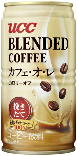 UCC ブレンドコーヒー カフェ・オ・レ カロリーオフ 185g 缶 90本 (30本入×3 まとめ買い) 缶コーヒー 珈琲