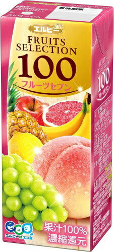エルビー フルーツセレクション フルーツセブン100 200ml 紙パック 48本 (24本入×2 まとめ買い) フルーツジュース