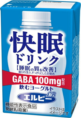 エルビー 快眠ドリンク 飲むヨーグルト 125ml 紙パック 48本 (24本入×2 まとめ買い) 機能性表示食品 睡眠の質を改善