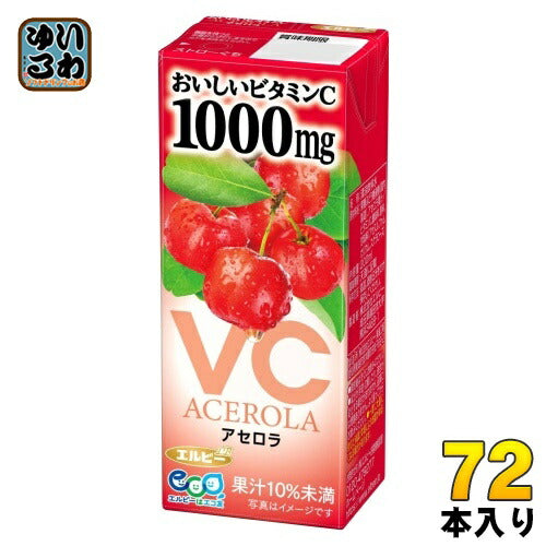 エルビー おいしいビタミンC アセロラ 200ml 紙パック 72本 (24本入×3 まとめ買い) 果汁飲料 VC