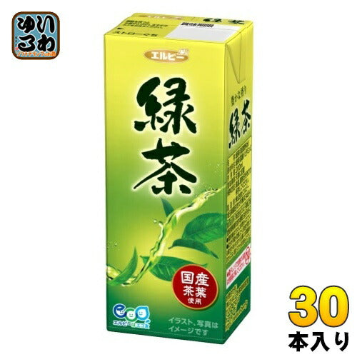 エルビー 緑茶 200ml 紙パック 30本入 お茶 緑茶 グリーンティー