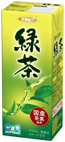 エルビー 緑茶 200ml 紙パック 30本入 お茶 緑茶 グリーンティー