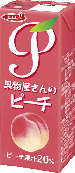 エルビー 果物屋さんのピーチ 200ml 紙パック 24本入 〔果汁飲料〕