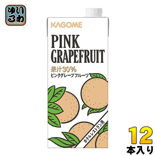 カゴメ ピンクグレープフルーツ ホテルレストラン用 1L 紙パック 12本 (6本入×2 まとめ買い) 〔果汁〕