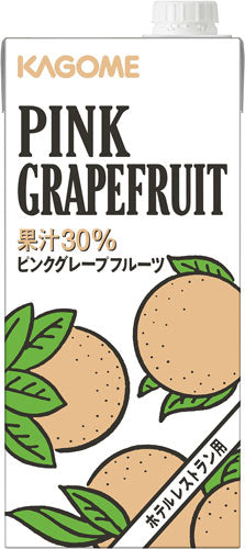 カゴメ ピンクグレープフルーツ ホテルレストラン用 1L 紙パック 12本 (6本入×2 まとめ買い) 〔果汁〕