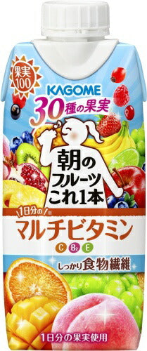 カゴメ 朝のフルーツこれ一本 マルチビタミン 330ml 紙パック 12本入 果汁飲料 フルーツ 朝