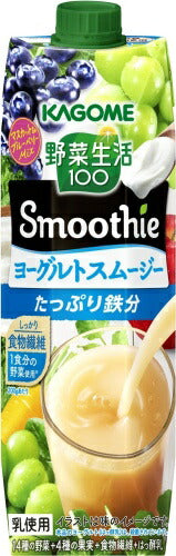 カゴメ 野菜生活100 スムージー ヨーグルトスムージー 1000g 紙パック 6本入  野菜ジュース 乳性飲料
