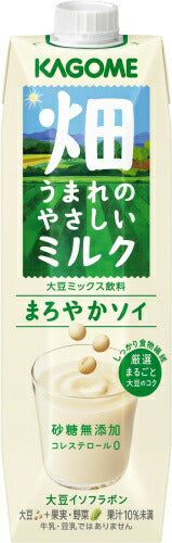 カゴメ 畑うまれのやさしいミルク まろやかソイ 1000g 紙パック 6本入