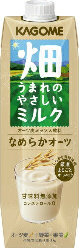 カゴメ 畑うまれのやさしいミルク なめらかオーツ 1000g 紙パック 6本入