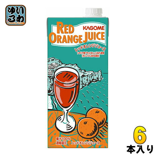 カゴメ レッドオレンジジュース ホテルレストラン用 1L 紙パック 6本入 オレンジ 果汁100%