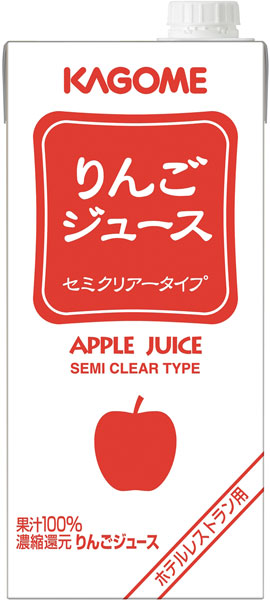 カゴメ りんごジュース ホテルレストラン用 1L 紙パック 6本入 〔果汁飲料〕