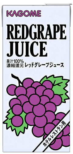 カゴメ レッドグレープジュース ホテルレストラン用 1L 紙パック 12本 (6本入×2 まとめ買い) 〔果汁飲料〕