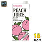 カゴメ ピーチジュース ホテルレストラン用 1L 紙パック 18本 (6本入×3 まとめ買い)  〔果汁飲料〕