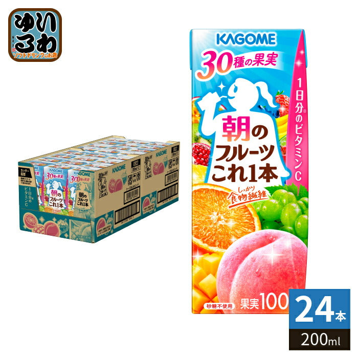 カゴメ 朝のフルーツこれ一本 200ml 紙パック 24本入 これ1本 フルーツジュース 果汁飲料 砂糖不使用