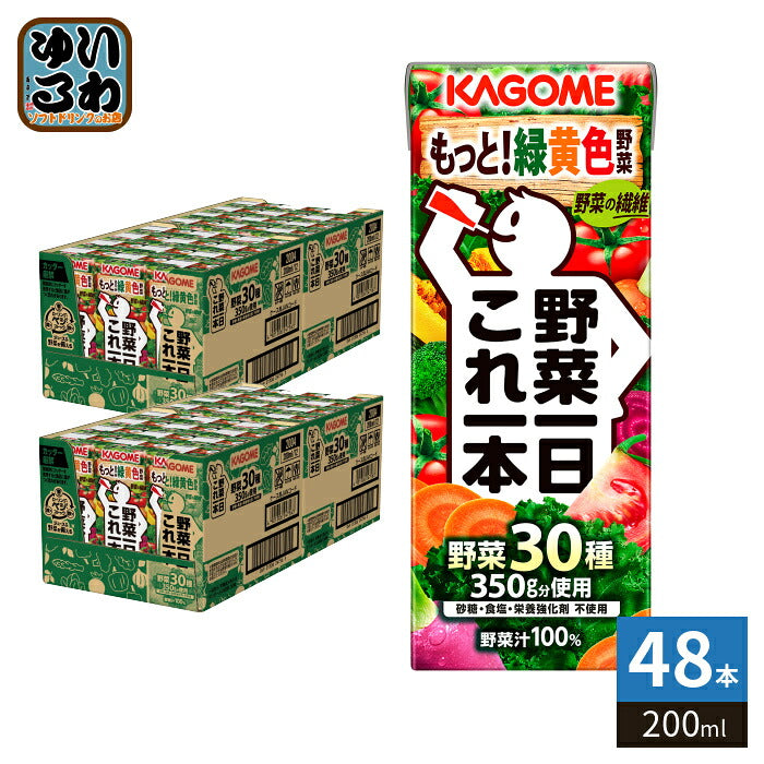 カゴメ 野菜一日これ一本 200ml 紙パック 48本 (24本入×2 まとめ買い) 野菜ジュース コレイチ 砂糖不使用 甘味料不使用 食塩不使用
