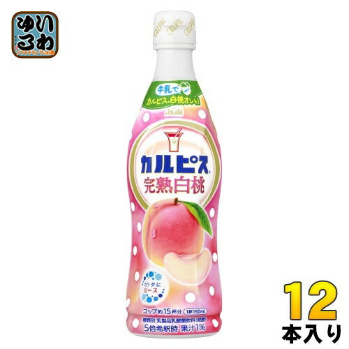 アサヒ カルピス 完熟白桃 5倍希釈用 470ml プラスチックボトル 12本入 乳酸菌飲料 乳酸菌 乳性飲料 希釈