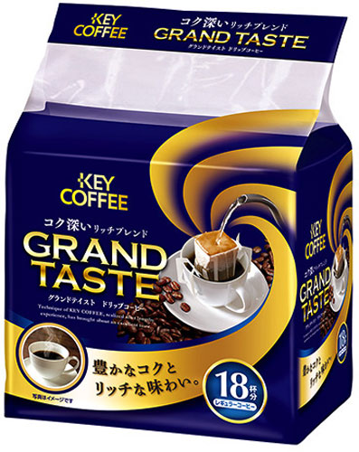 キーコーヒー グランドテイスト コク深いリッチブレンド 18杯分 24袋 (6袋入×4 まとめ買い) 〔コーヒー〕