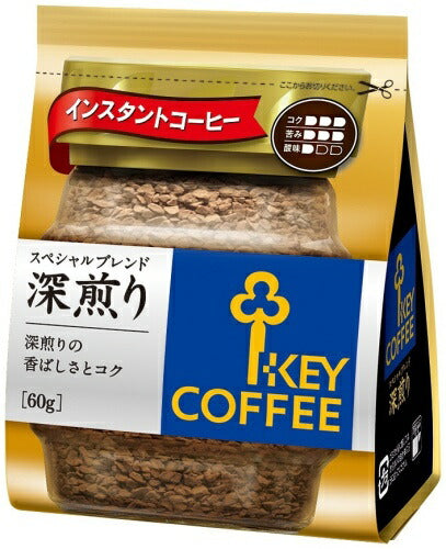 キーコーヒー インスタントコーヒー スペシャルブレンド 深煎り 60g 24袋 (12袋入×2 まとめ買い)