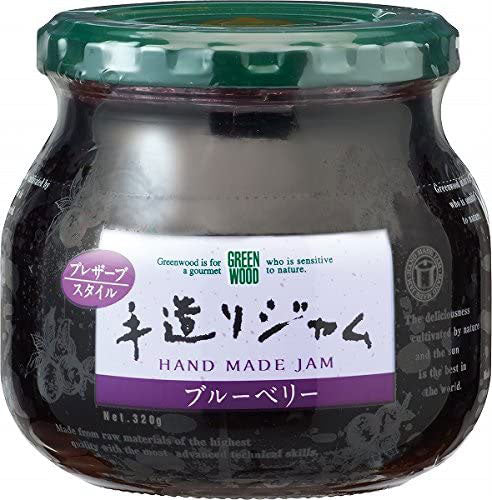 GREEN WOOD 手造りジャム ブルーベリー 320g 瓶 6個入