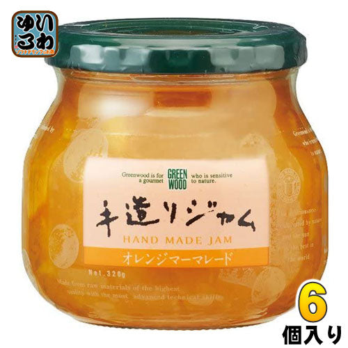 GREEN WOOD 手造りジャム オレンジマーマレード 320g 瓶 6個入