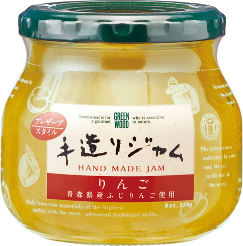 GREEN WOOD 手造りジャム りんご 320g 瓶 6個入