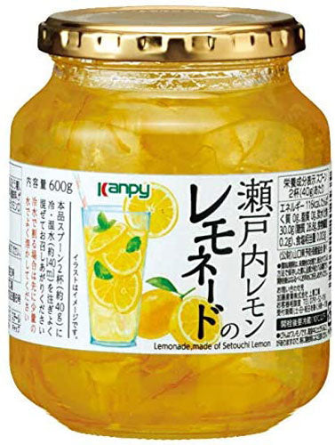 カンピー 瀬戸内レモンのレモネード 600g 瓶 24個 (12個入×2 まとめ買い)