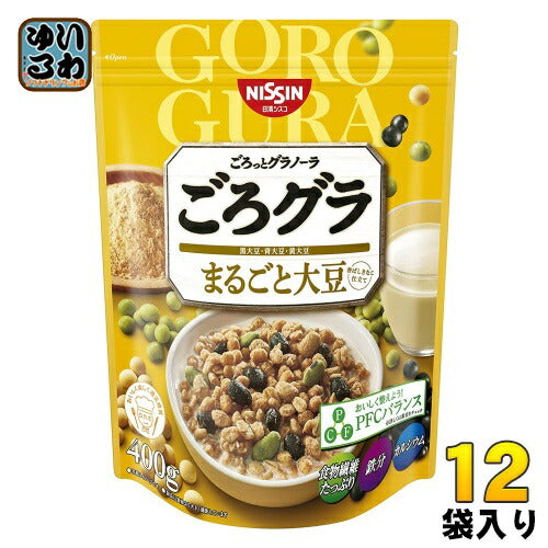 日清シスコ ごろグラ まるごと大豆 400g 12袋（6袋入×2 まとめ買い）