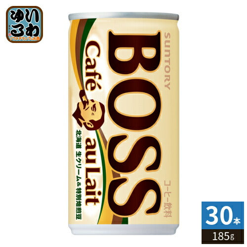 サントリー BOSS カフェオレ 185g 缶 30本入 缶コーヒー 珈琲 コーヒー飲料