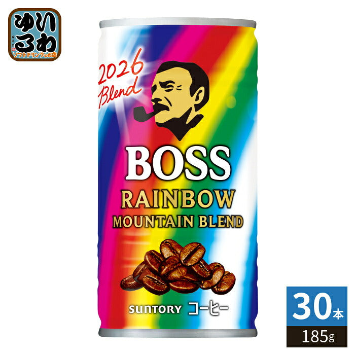 サントリー BOSS ボス レインボーマウンテンブレンド 185g 缶 30本入 缶コーヒー ポケモンデザイン 珈琲 コーヒー飲料