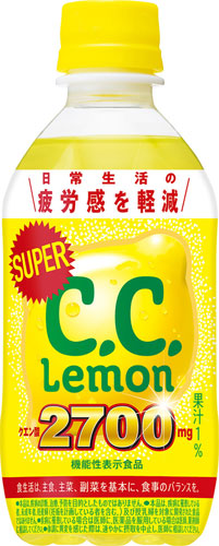 サントリー スーパーC.C.レモン 350ml ペットボトル 24本入 〔機能性表示食品 炭酸飲料〕