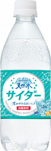 サントリー 天然水 サイダー （VD用） 490ml ペットボトル 48本 (24本入×2 まとめ買い) 〔炭酸飲料〕