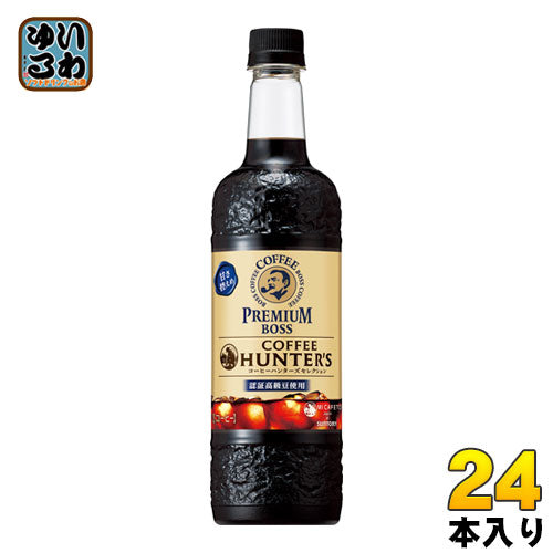 サントリー プレミアムボス コーヒーハンターズセレクション 甘さ控えめ 750ml ペットボトル 24本 (12本入×2 まとめ買い) 〔コーヒー〕