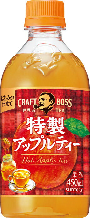 サントリー クラフトボス 世界のTEA 特製アップルティー ホット 450ml ペットボトル 24本入 紅茶飲料 フルーツティー 世界のティー はちみつ仕立て BOSS ボス