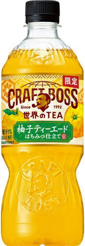 サントリー クラフトボス 世界のTEA 柚子ティーエード 600ml ペットボトル 48本 (24本入×2 まとめ買い) 紅茶飲料 はちみつ 季節限定 世界のティー BOSS ボス