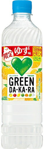 サントリー GREEN DA・KA・RA グリーンダカラ 冬限定ビタミン ゆず味 600ml ペットボトル 24本入 ダカラ だから ゆず 季節限定