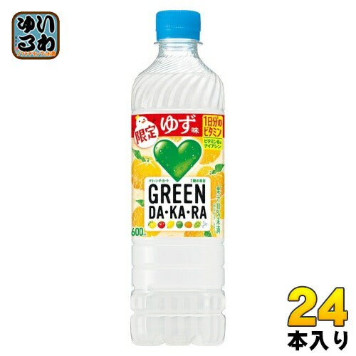 サントリー GREEN DA・KA・RA グリーンダカラ 冬限定ビタミン ゆず味 600ml ペットボトル 24本入 ダカラ だから ゆず 季節限定