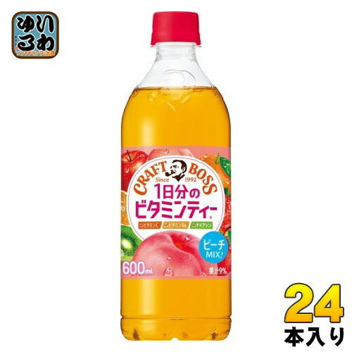 サントリー クラフトボス 1日分のビタミンティー 600ml ペットボトル 24本入 紅茶 ビタミンティー フルーツティー