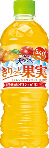 サントリー 天然水 きりっと果実 オレンジ&マンゴー VD用 540ml ペットボトル 24本入 果汁飲料 自動販売機専用 自販機用