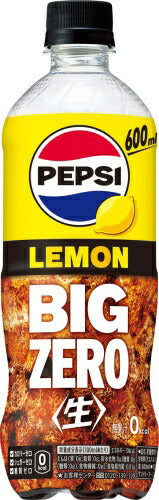 サントリー ペプシ 生 ビッグ ゼロ レモン 600ml ペットボトル 48本 (24本入×2 まとめ買い) BIG ZERO LEMON