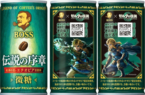 サントリー ボス 伝説の序章 185g 缶 30本入 微糖 缶コーヒー ゼルダの伝説 ティアーズオブザキングダム ティアキン
