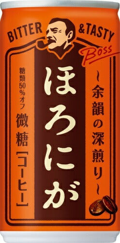 サントリー BOSS ボス ほろにが VD用 185g 缶 60本 (30本入×2 まとめ買い) 缶コーヒー 微糖 糖類50%オフ 自動販売機用