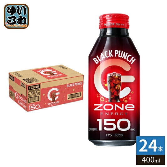 CPシール付 サントリー HYPER ZONe ENERGY BLACK PUNCH 400ml ボトル缶 24本入 エナジードリンク 炭酸飲料 ハイパー ゾーン エナジー ブラックパンチ