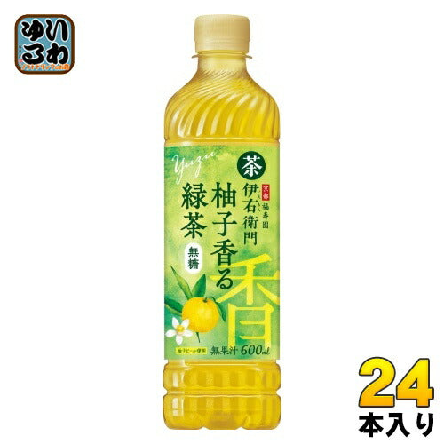 サントリー 伊右衛門 柚子香る緑茶 600ml ペットボトル 24本入 お茶 ゆず 無糖 無果汁