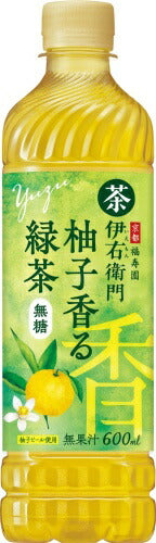 サントリー 伊右衛門 柚子香る緑茶 600ml ペットボトル 48本 (24本入×2 まとめ買い) お茶 ゆず 無糖 無果汁