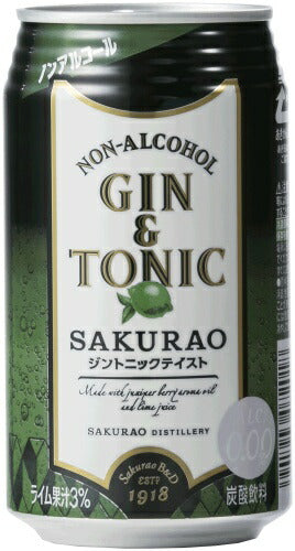 サクラオ ノンアルコール ジントニック SAKURAO 350ml 缶 24本入 ノンアルコール飲料 炭酸