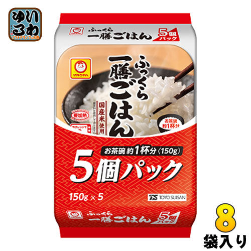 東洋水産 ふっくら一膳ごはん 150g 5個パック×8袋 (4袋入×2　まとめ買い) 国産米 ご飯 レンジ調理