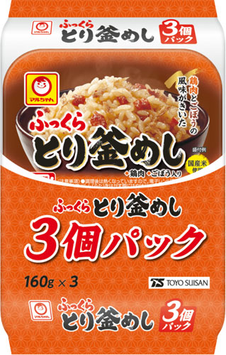 東洋水産 ふっくら とり釜めし 160g 3食セット×8袋入 国産米 ご飯 レンジ調理 鶏釜飯