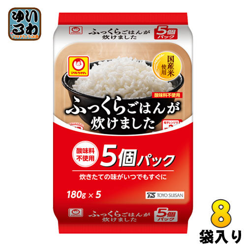 東洋水産 ふっくらごはんが炊けました 180g 5食セット×8袋 （4袋入×2　まとめ買い） 国産米 ご飯 レンジ調理