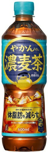 コカ・コーラ やかんの濃麦茶 from 爽健美茶 600ml ペットボトル 48本 (24本入×2 まとめ買い) お茶 機能性表示食品 カフェインゼロ ムギチャ