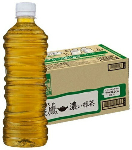 コカ・コーラ 綾鷹 濃い緑茶 ラベルレス 525ml ペットボトル 48本 (24本入×2 まとめ買い) お茶 機能性表示食品 緑茶